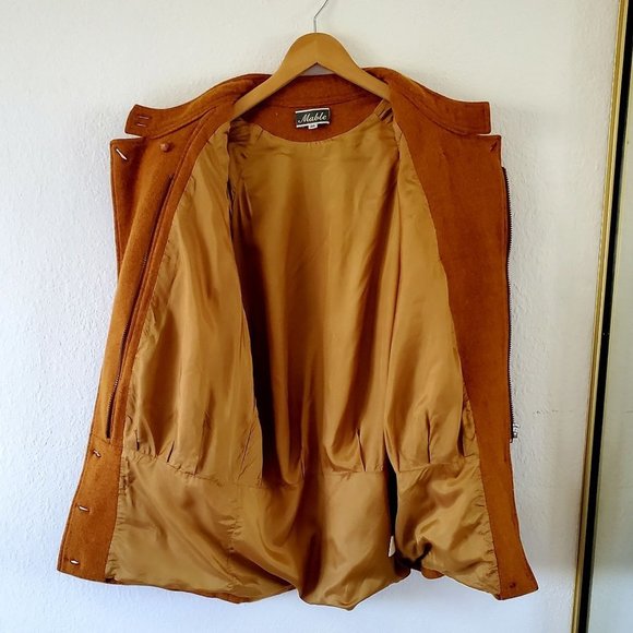 80's Mustard Yellow Wool Jacket, Slightly Distressed Jacket, Size 8 Medium - Picture 4 of 15